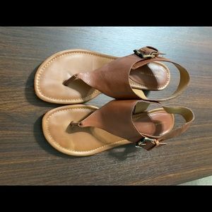 Leather Tommy Hilfiger Thong Sandals. Size 10.